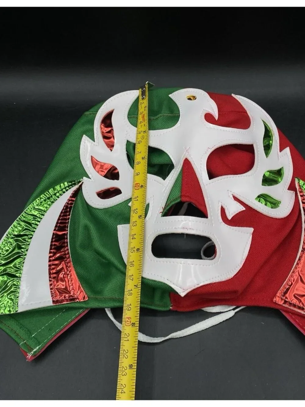 Mexican Lucha Libre Wrestling Mask Red Green White Rey Mysterio #2 - Picture 6 of 7